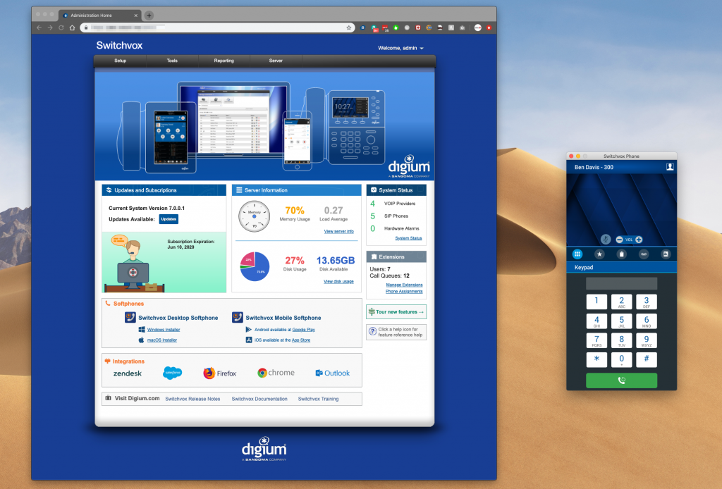 Digium adds Desktop Softphones for MacOS and Windows to Switchvox 71